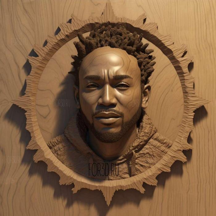 Kendrick Lamar 2 stl model for CNC